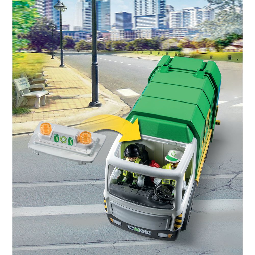  Playmobil -  Recycling Truck with Accessories and 2 Figures -  Preschool