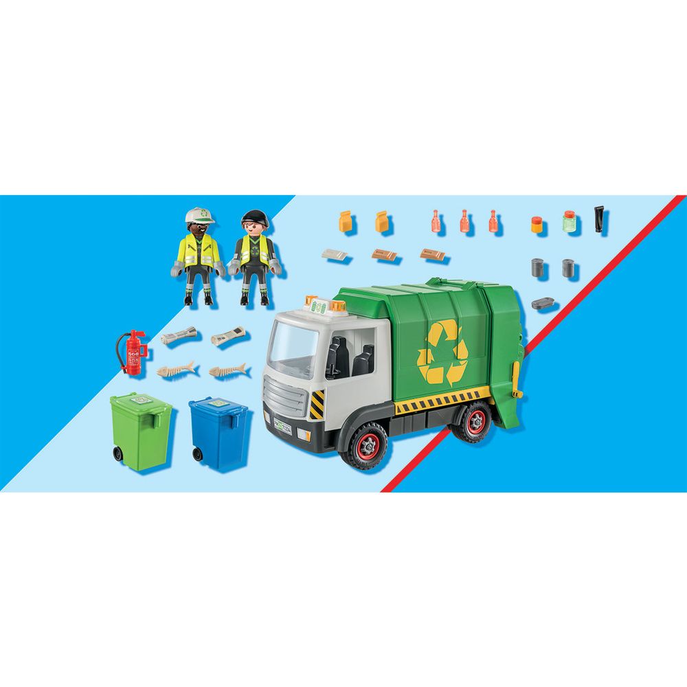 Playmobil -  Recycling Truck with Accessories and 2 Figures -  Preschool