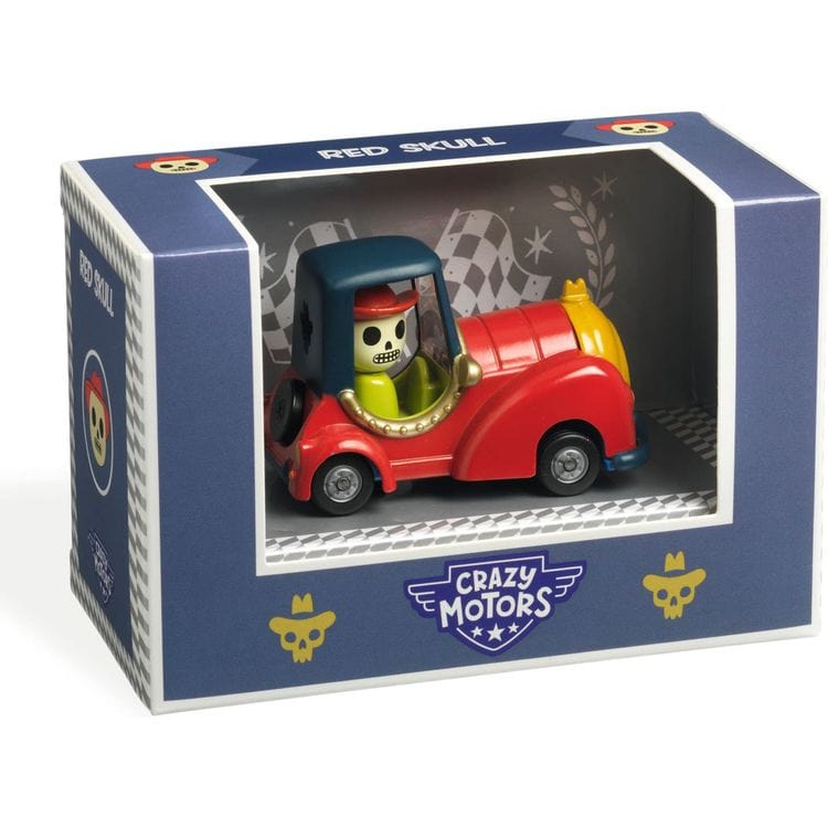  Djeco -  Red Skully Crazy Motors Car Toy -  Vehicles