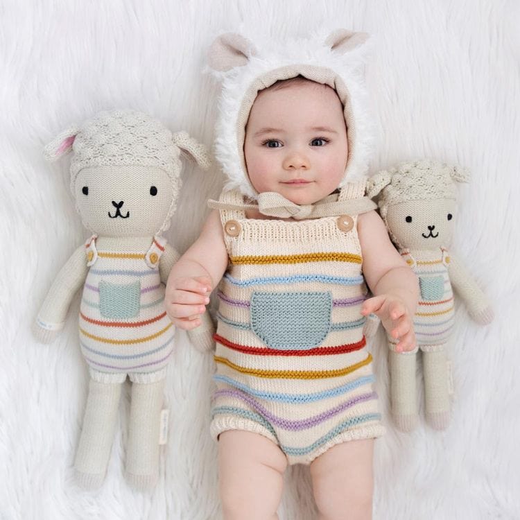  Cuddle And Kind -  Regular 20" Avery the Lamb Hand-Knit Doll -  Plush