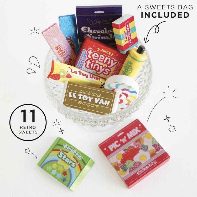  Le Toy Van -  Retro Sweets and Candy Roleplay Set -  Preschool