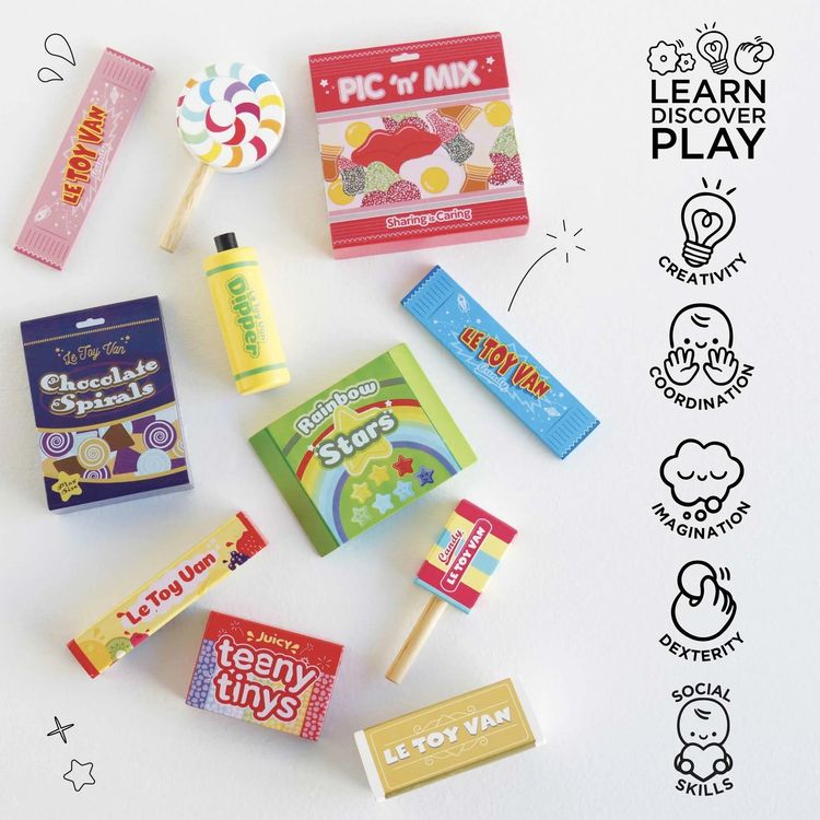  Le Toy Van -  Retro Sweets and Candy Roleplay Set -  Preschool