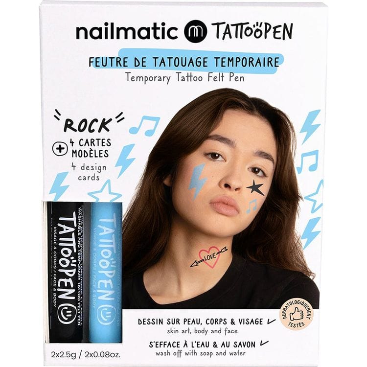  Nailmatic -  Rock 'N Roll Tattoo Pen Set for Kids -  Trend Accessories