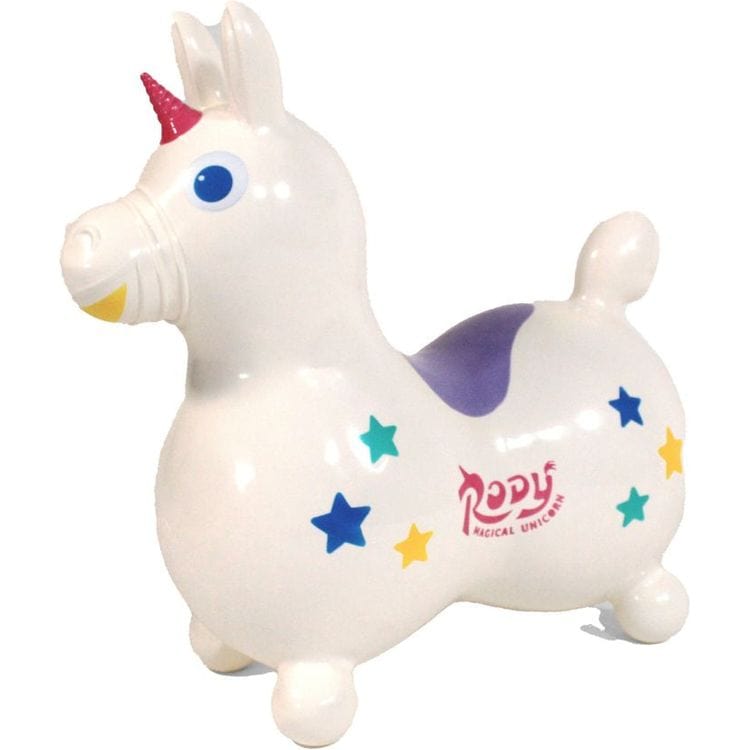  Rody® -  Rody Magical Unicorn Inflatable Bouncer Ride-on With Pump -  Preschool