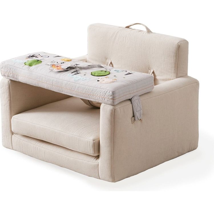  Wonder & Wise -  Rolling Along Square Interactive Chair - Neutral -  Room Decor