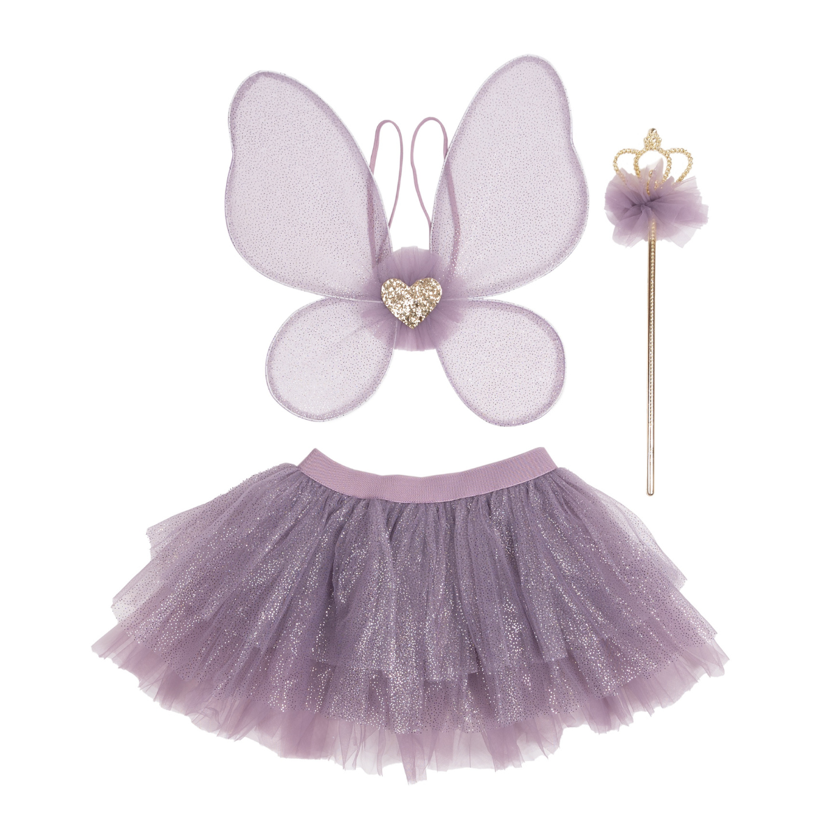 Great Pretenders -  Royal Fairy Princess Purple Skirt Set - Size 4-6 Years -  Dress up