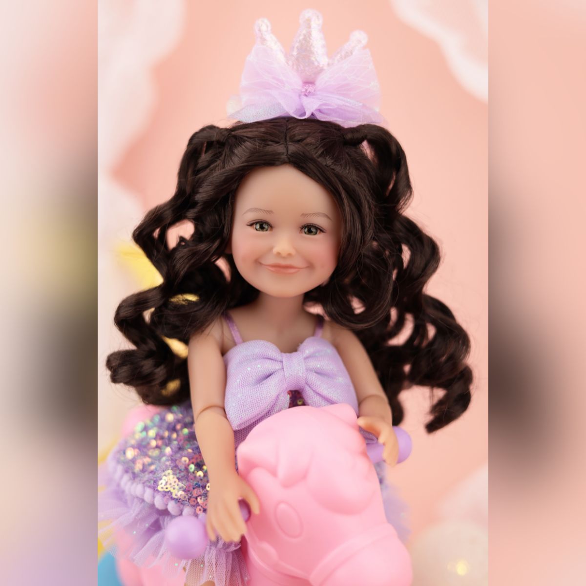 Birthday Siblies Doll - Tan Skin, Purple Dress