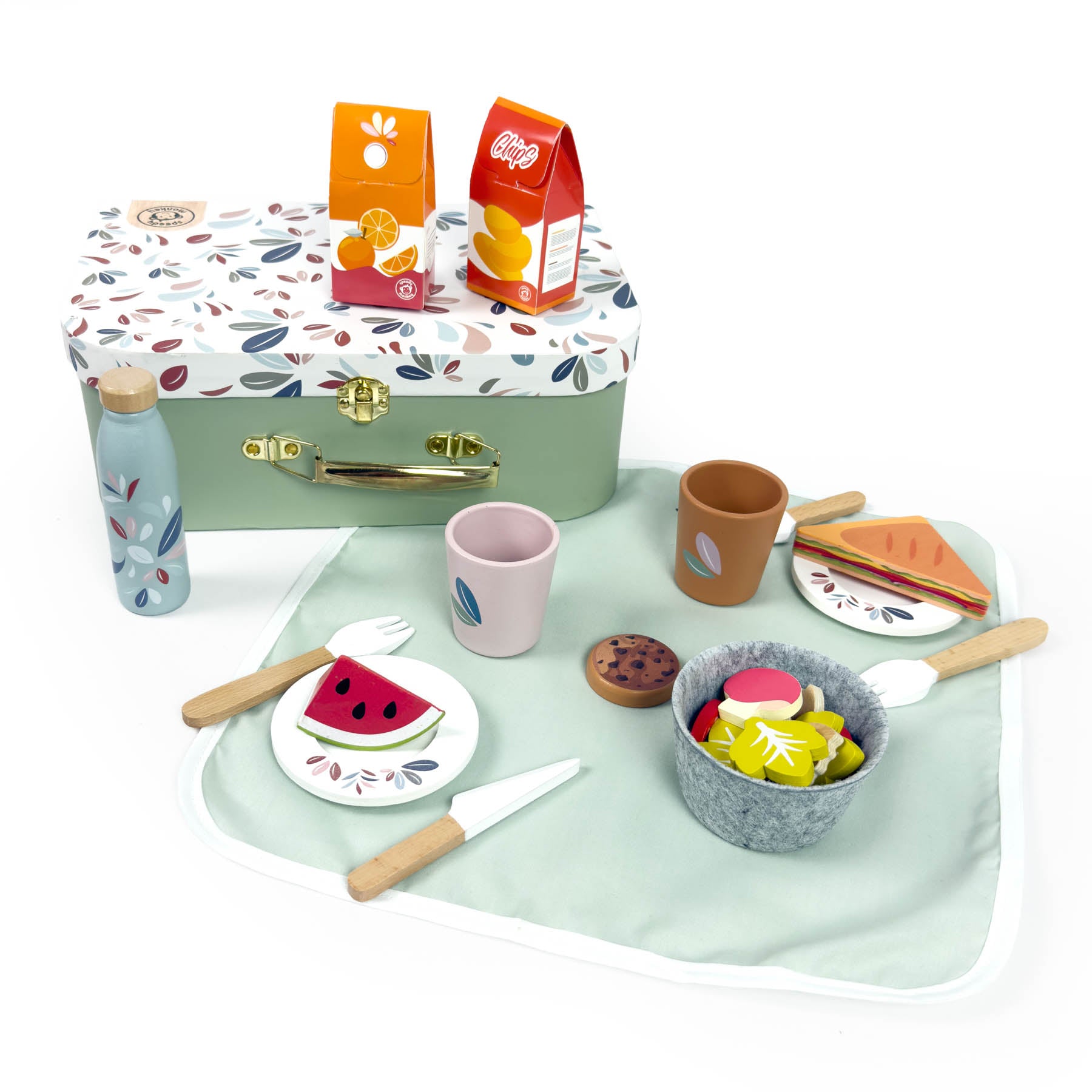 Pretend Play Picnic Set with Suitcase