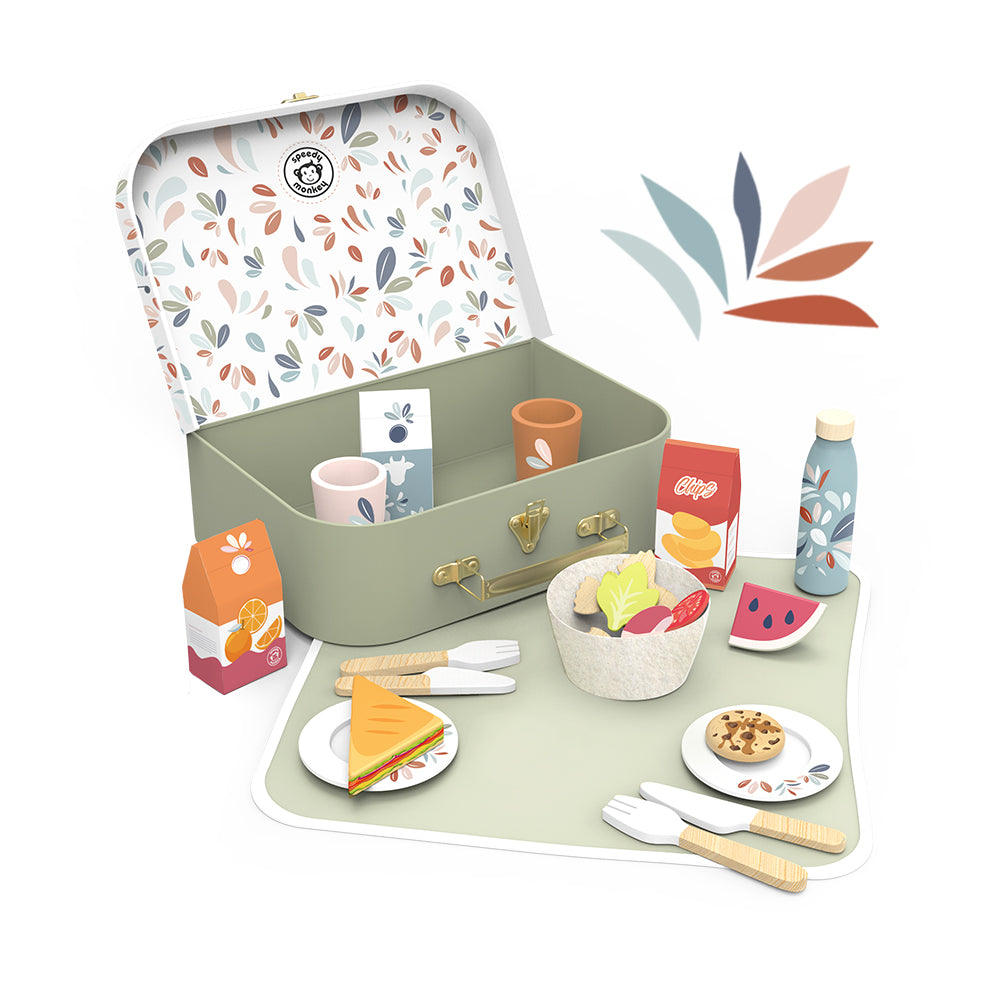 Pretend Play Picnic Set with Suitcase