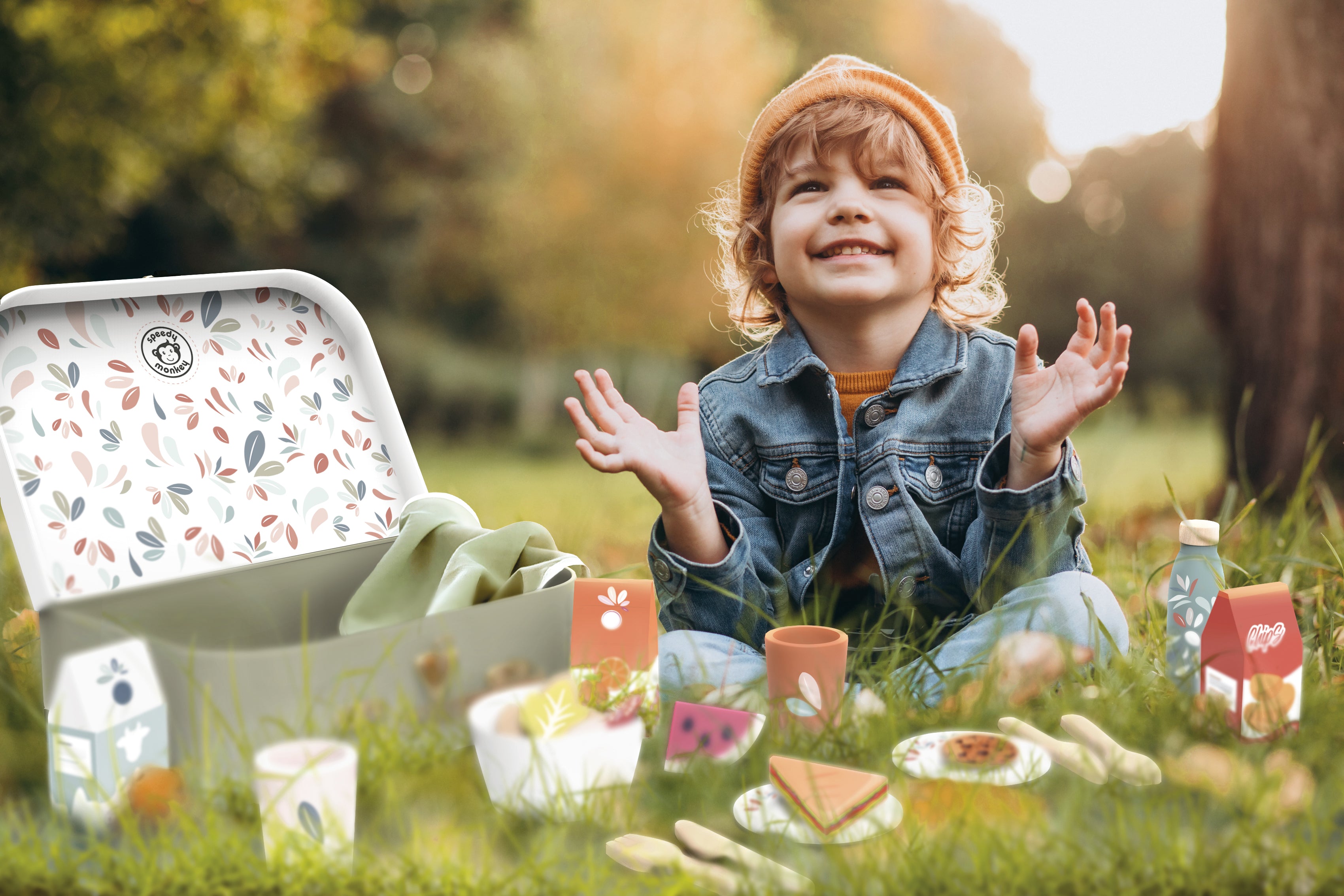 Pretend Play Picnic Set with Suitcase