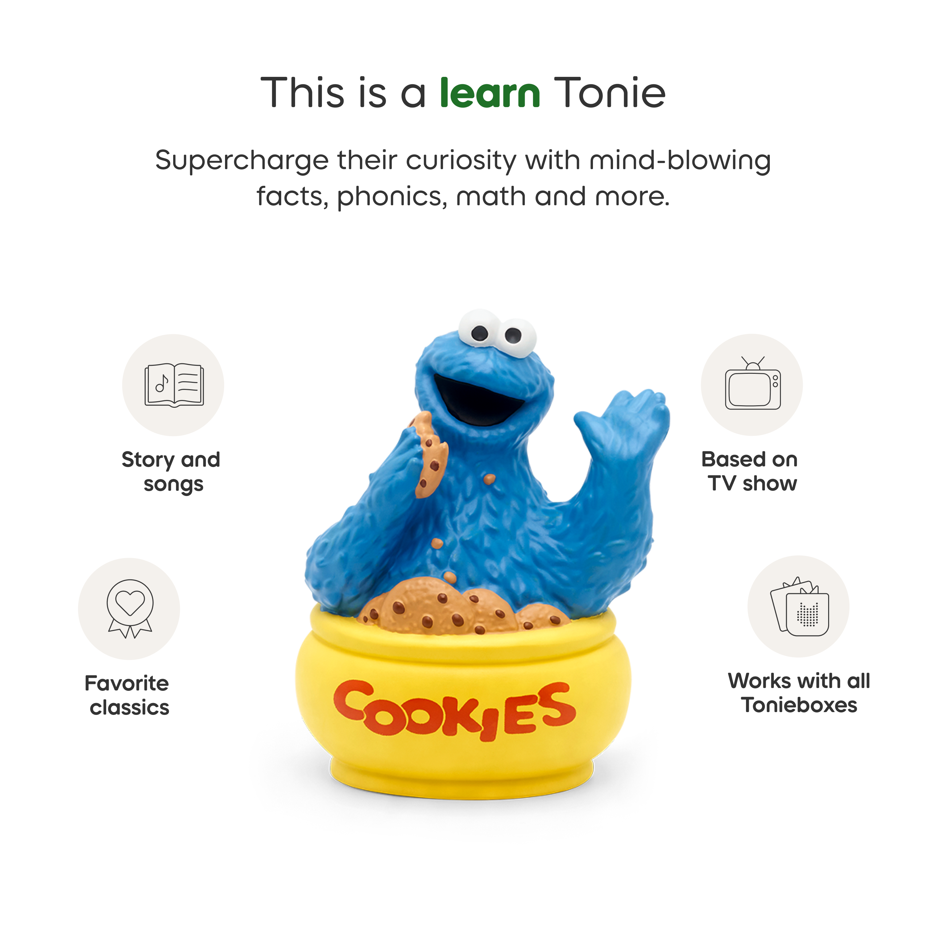  Tonies -  Sesame Street: Cookie Monster Tonie -  Electronics