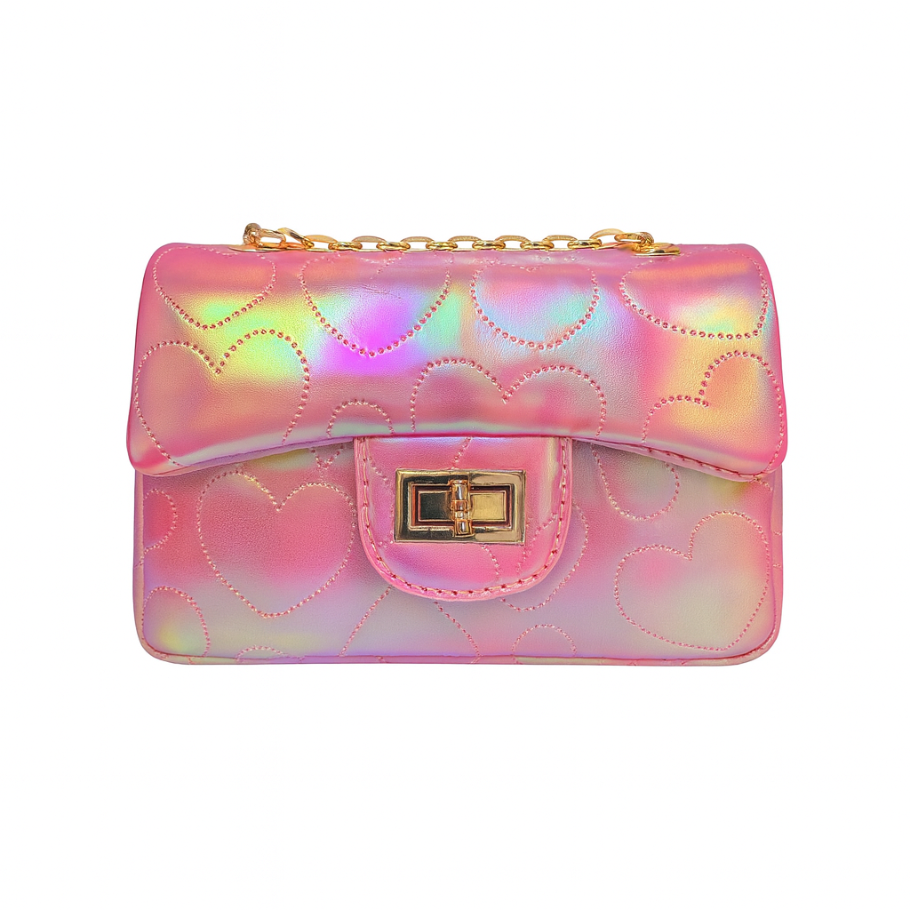  Zomi Gem -  Shiny Dotted Classic Handbag - Hot Pink -  Trend Accessories