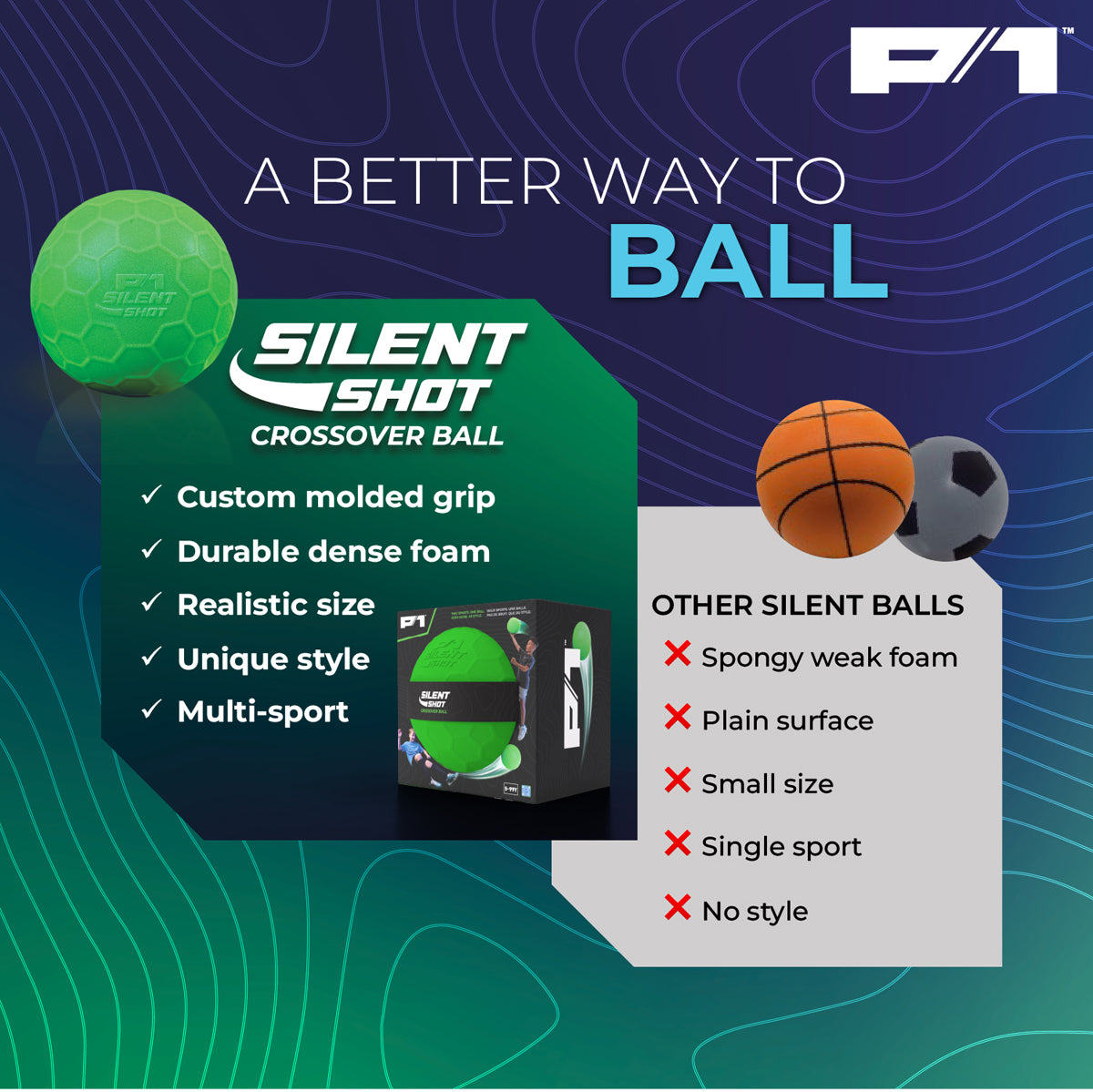  Hape -  Silent Shot Crossover Ball -  Outdoor