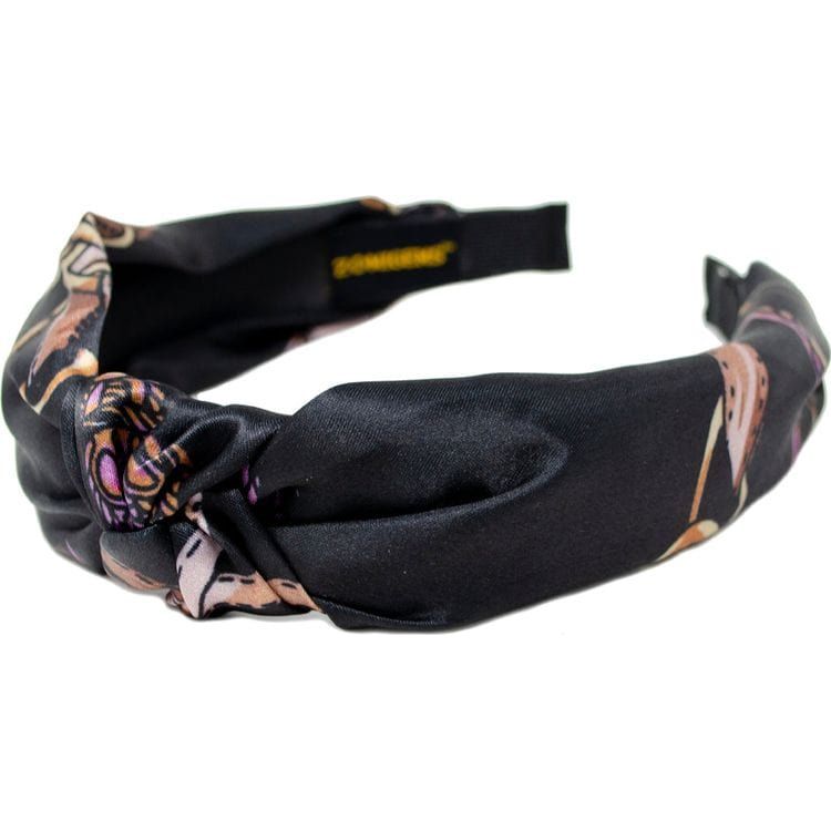  Zomi Gem -  Silk Knot Headband - Black -  Trend Accessories