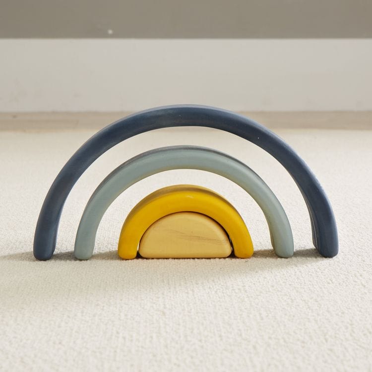  Wonder & Wise -  Simply Semicircles Wood Stacker Toy -  Infants