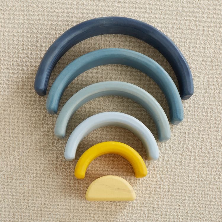  Wonder & Wise -  Simply Semicircles Wood Stacker Toy -  Infants