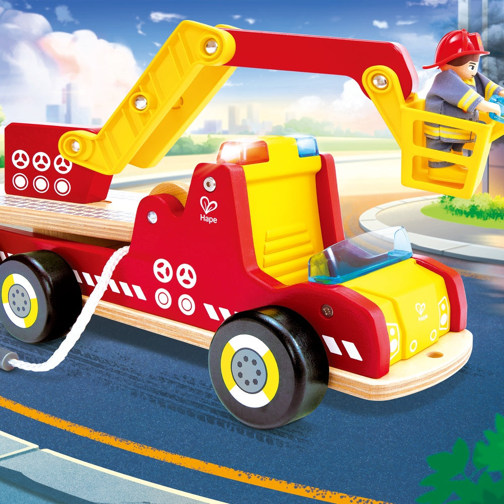 Hape -  Siren & Lights Fire Truck -  Preschool