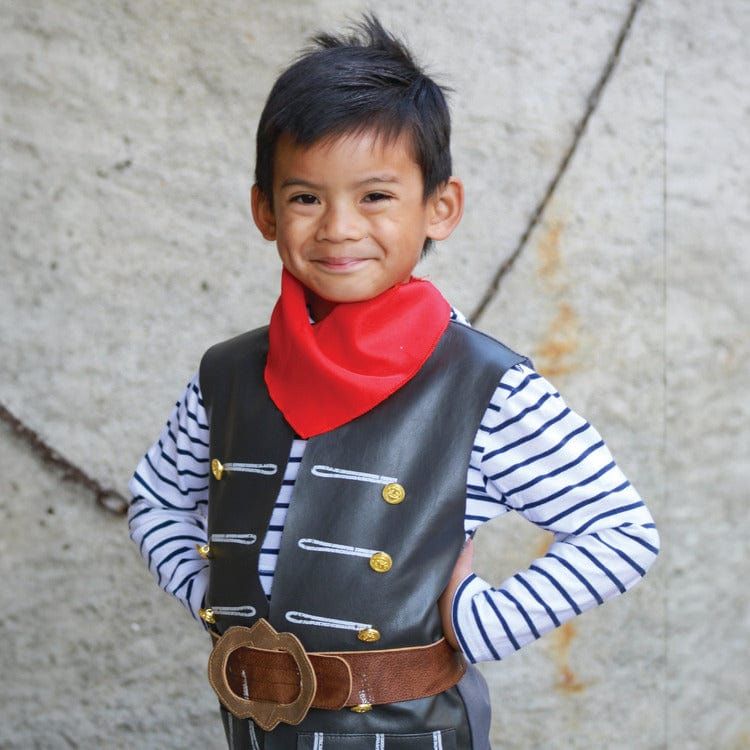  Great Pretenders -  Skully Pirate Vest, Belt & Scarf- Size 5-6 Years -  Dress up
