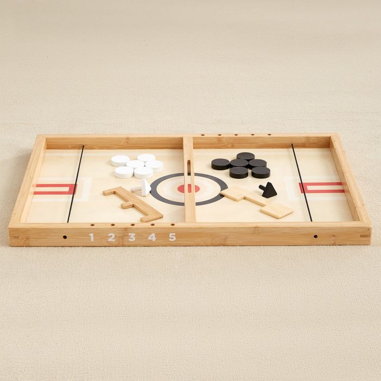  Wonder & Wise -  Sling-A-Ling Wooden Table Hockey Game -  Preschool