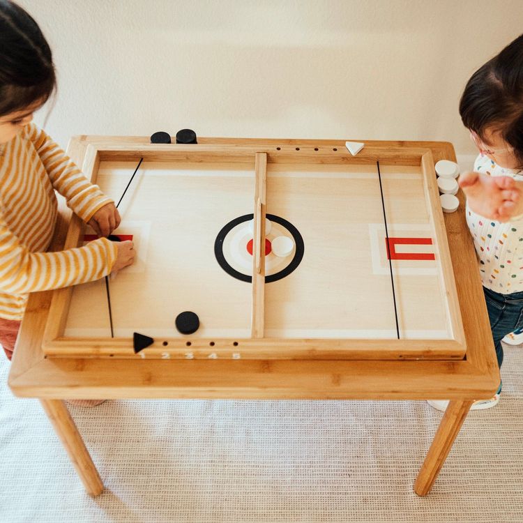  Wonder & Wise -  Sling-A-Ling Wooden Table Hockey Game -  Preschool