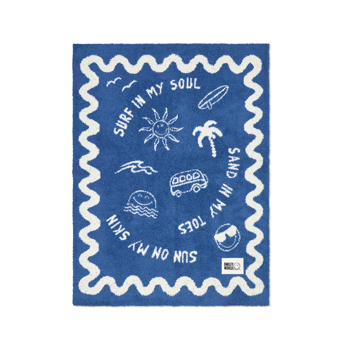  Barefoot Dreams -  SmileyWorld Surf Stroller Blanket -  Infants