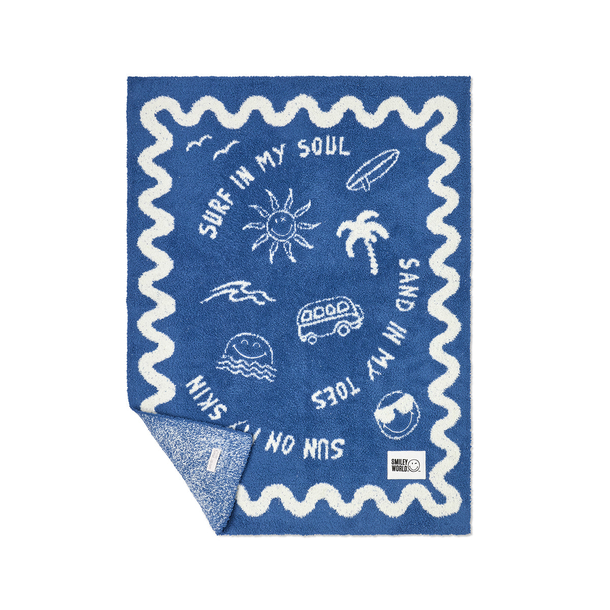  Barefoot Dreams -  SmileyWorld Surf Stroller Blanket -  Infants