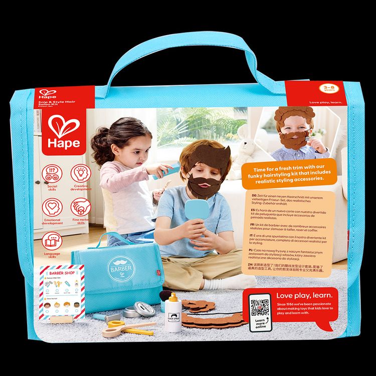  Hape -  Snip & Style Hair Salon Kit -  Preschool