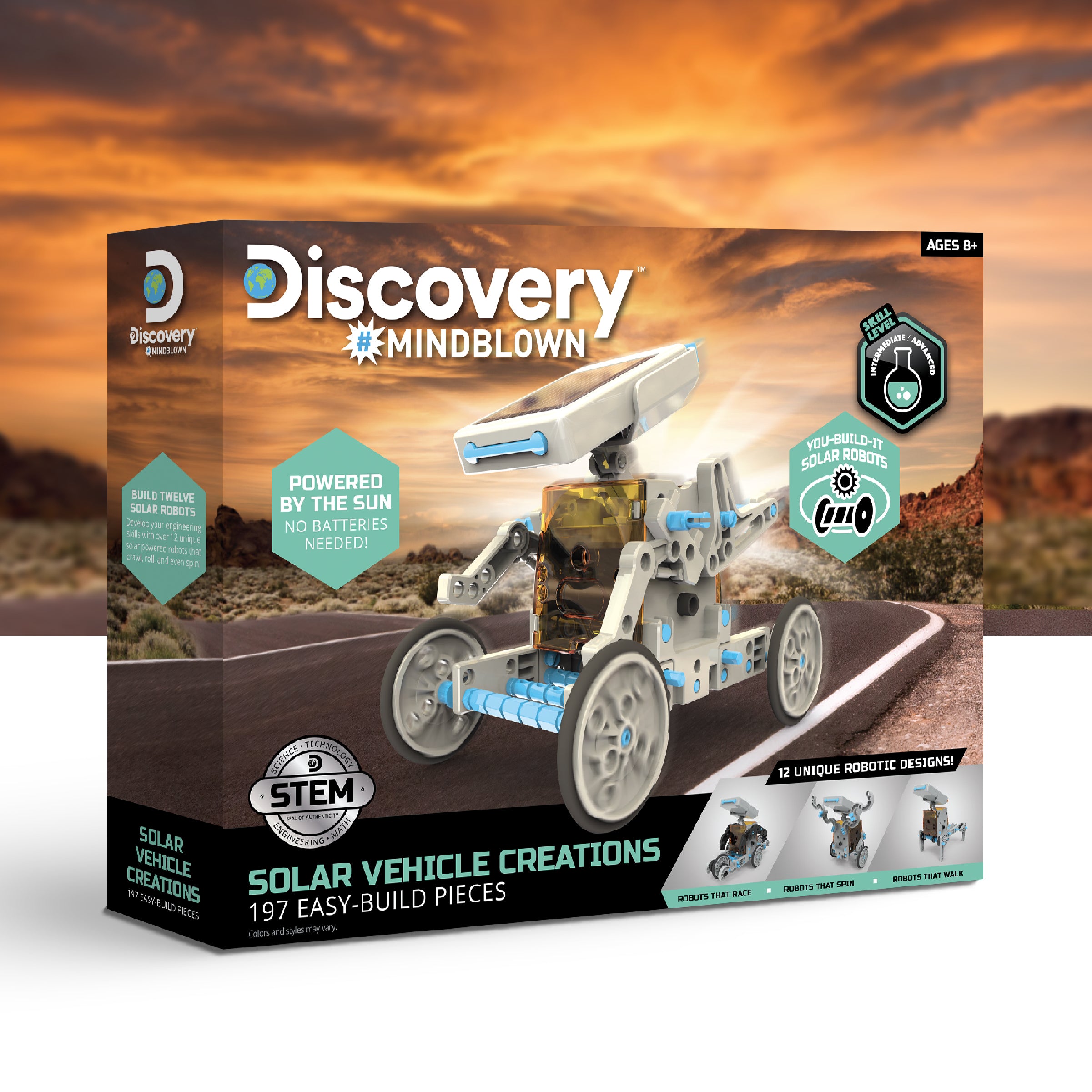  Discovery -  Solar Vehicle Creation Easy-Build Kit - 197 Pieces -  STEM