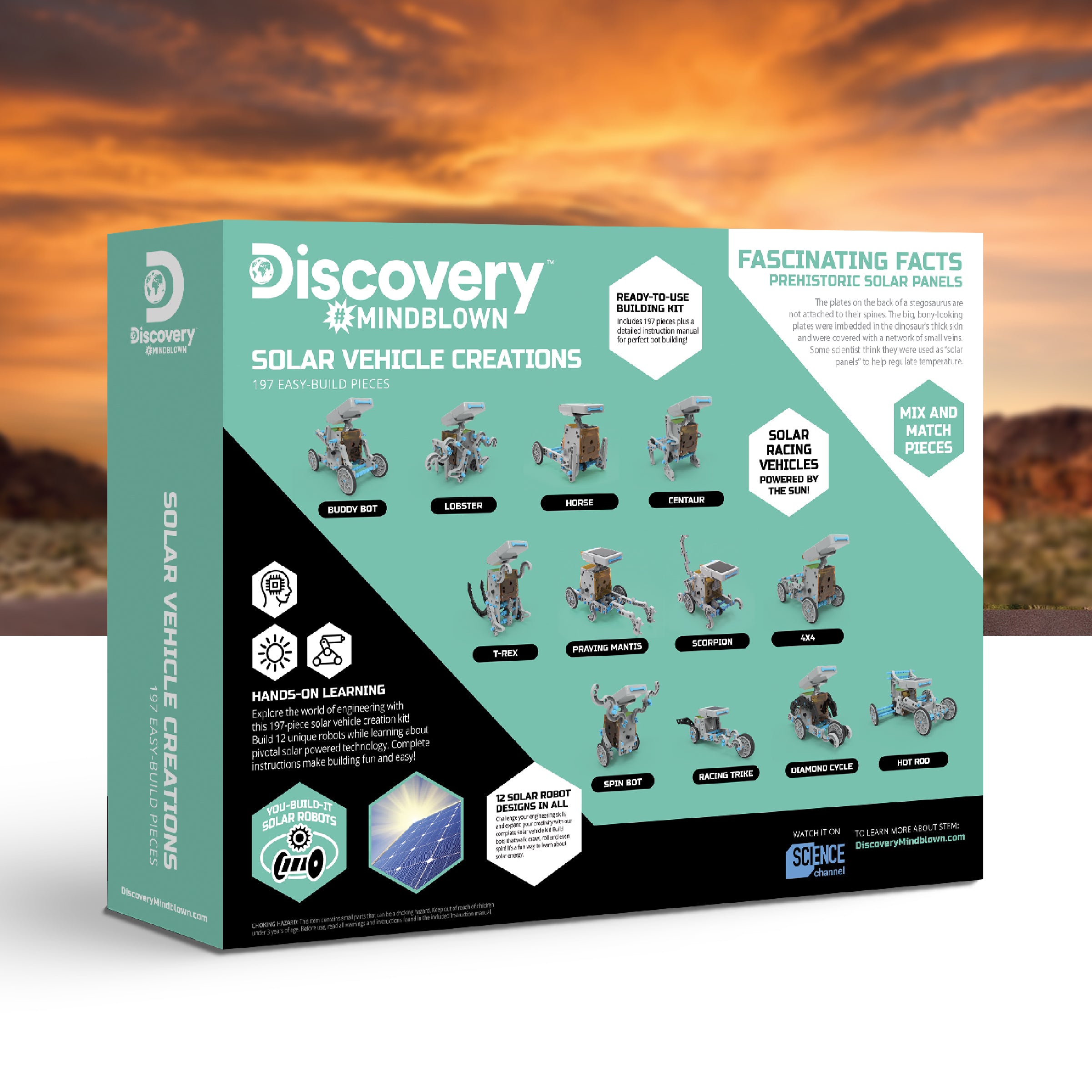  Discovery -  Solar Vehicle Creation Easy-Build Kit - 197 Pieces -  STEM