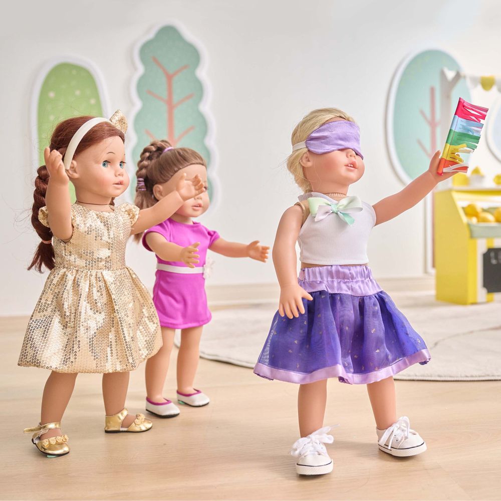  Teamson Kids -  Sophia's 18'' Doll Piñata Birthday Party Outfit Set -  Dolls