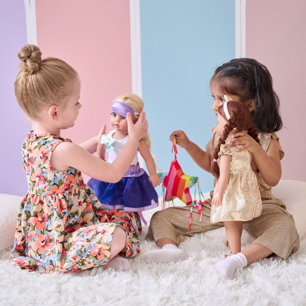  Teamson Kids -  Sophia's 18'' Doll Piñata Birthday Party Outfit Set -  Dolls