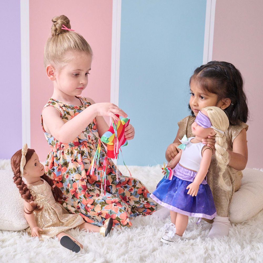  Teamson Kids -  Sophia's 18'' Doll Piñata Birthday Party Outfit Set -  Dolls