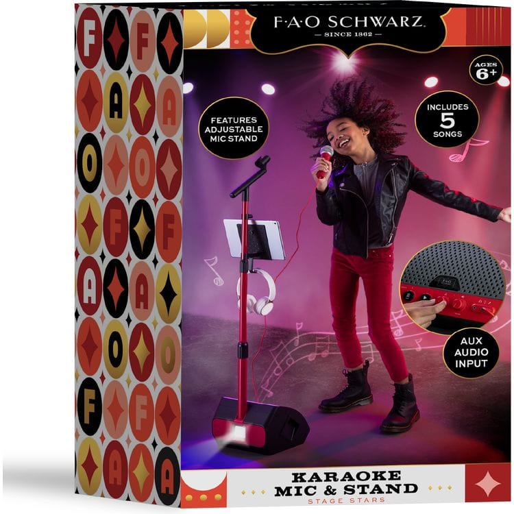  FAO Schwarz -  Stage Stars Karaoke Mic & Stand -  Music