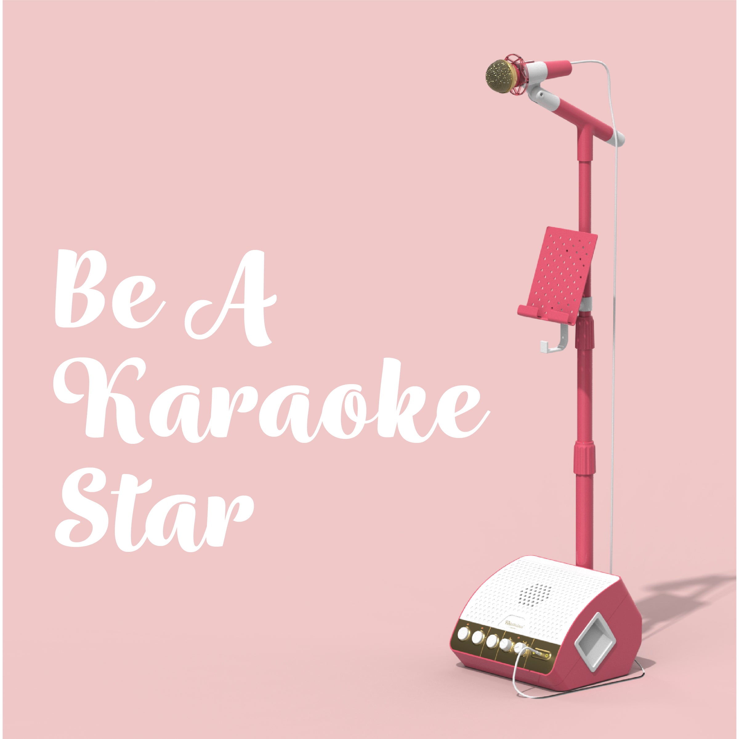  FAO Schwarz -  Stage Stars Karaoke Mic and Stand - Pink -  Music