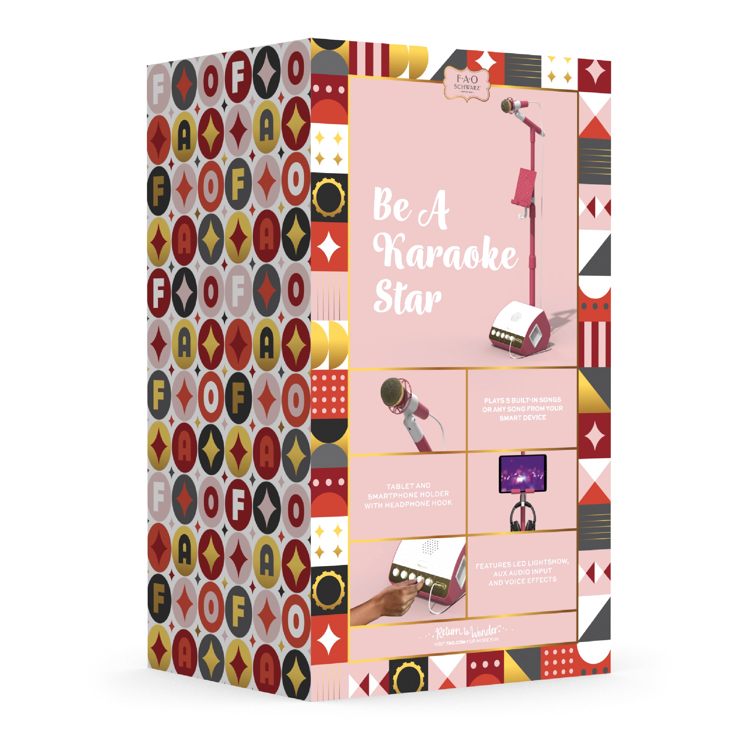  FAO Schwarz -  Stage Stars Karaoke Mic and Stand - Pink -  Music