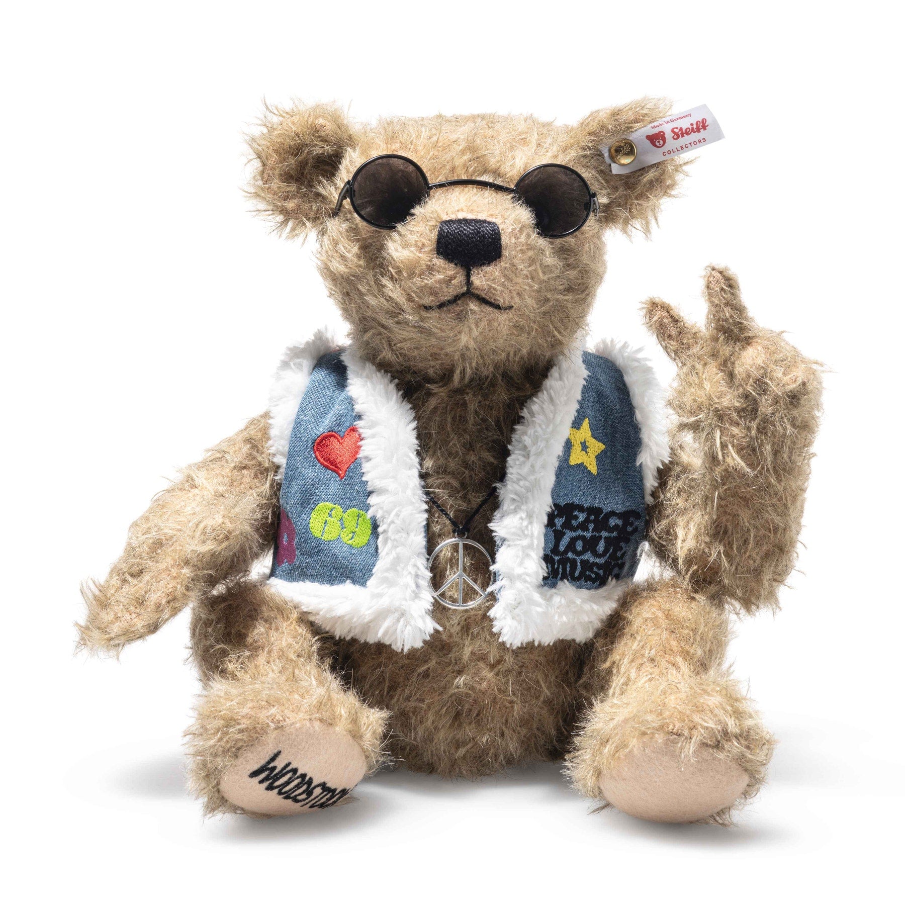  Steiff North America, Inc. -  Steiff Rocks! Woodstock Teddy Bear Limited Edition -  Plush