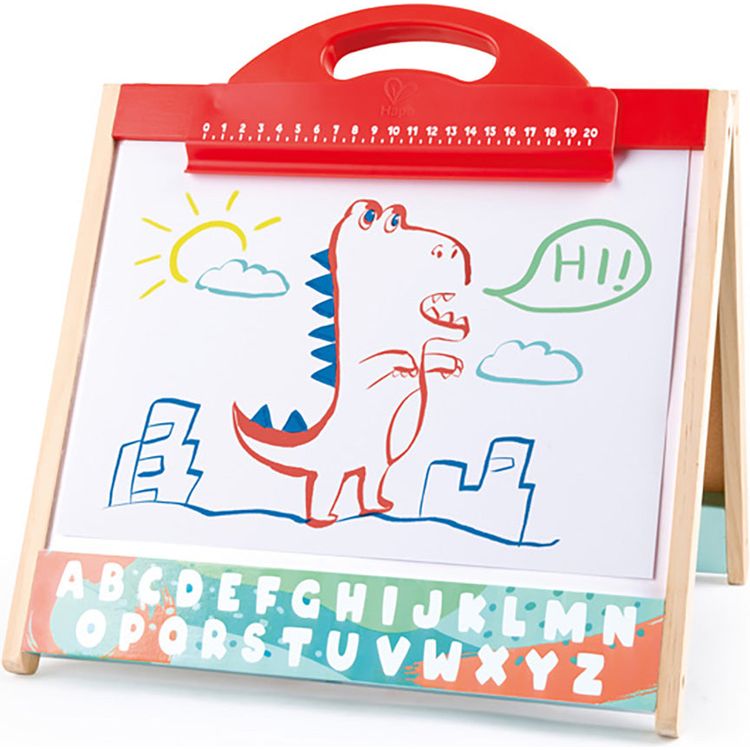  Hape -  Store & Go Easel Folding Double-Sided Tabletop Blackboard & Whiteboard -  Creativity