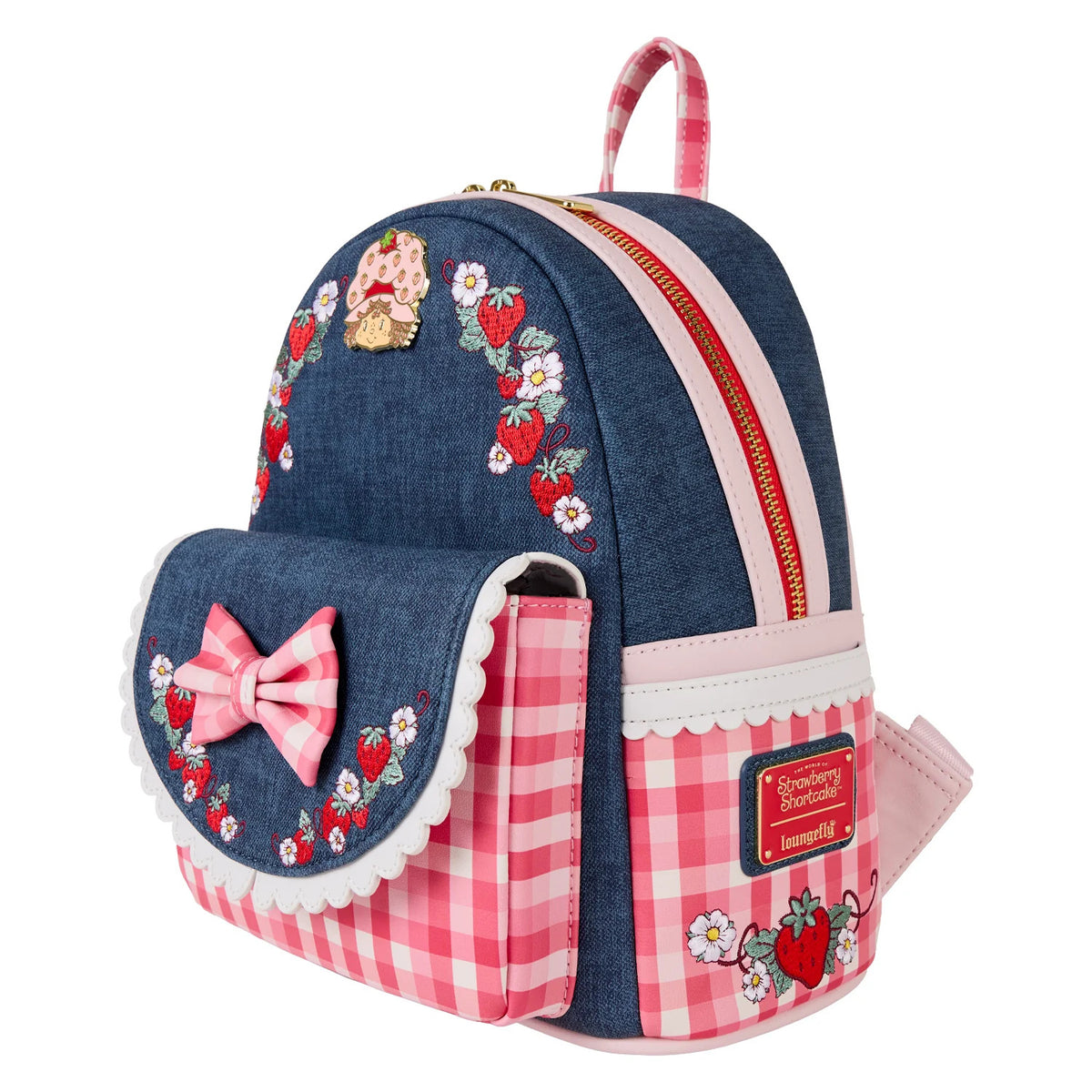  Loungefly -  Strawberry Shortcake Faux Denim Mini Backpack -  World of Funko