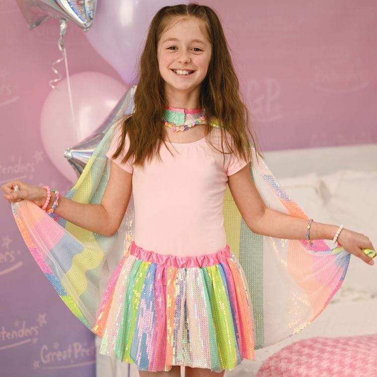  Great Pretenders -  Stripy Sequins Skirt - Size 4-6 Years -  Dress up
