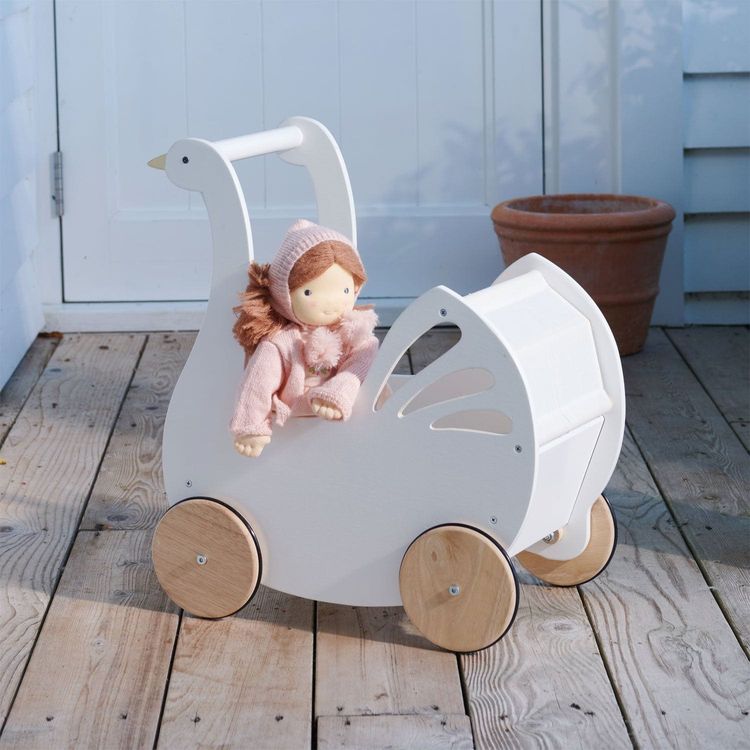  Tender Leaf Toys -  Sweet Dreams Swan Doll Pram -  Dolls