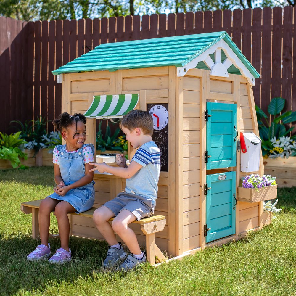 Gardenia Wooden Playhouse with Large Window & Kitchen