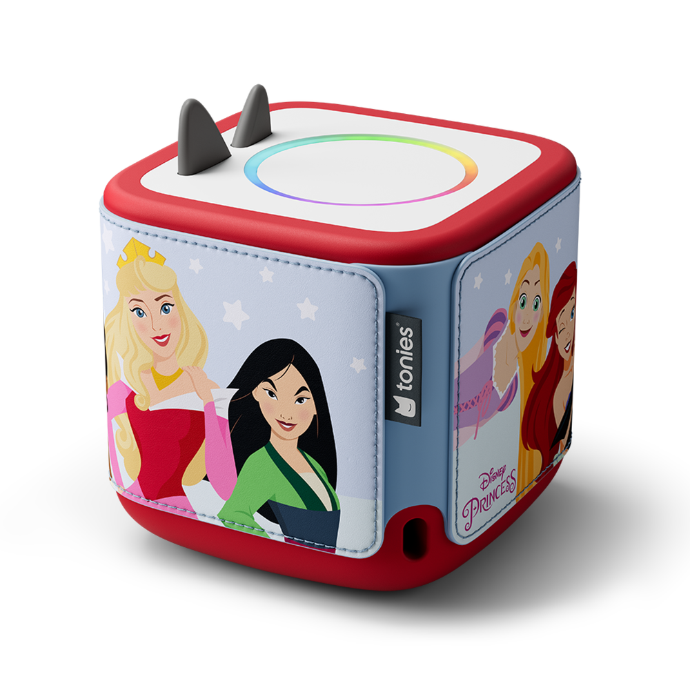 Tonies Disney Toniebox 2 Bundle with Tonieplay Game, Sleeve and 4 Tonies - Cloud Pink