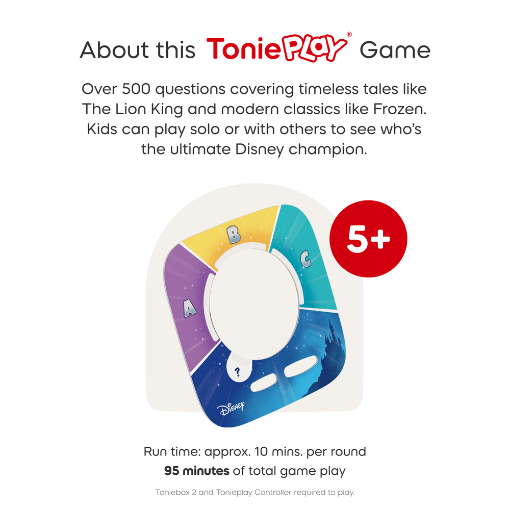 Tonies Disney Toniebox 2 Bundle with Tonieplay Game, Sleeve and 4 Tonies - Cloud Pink