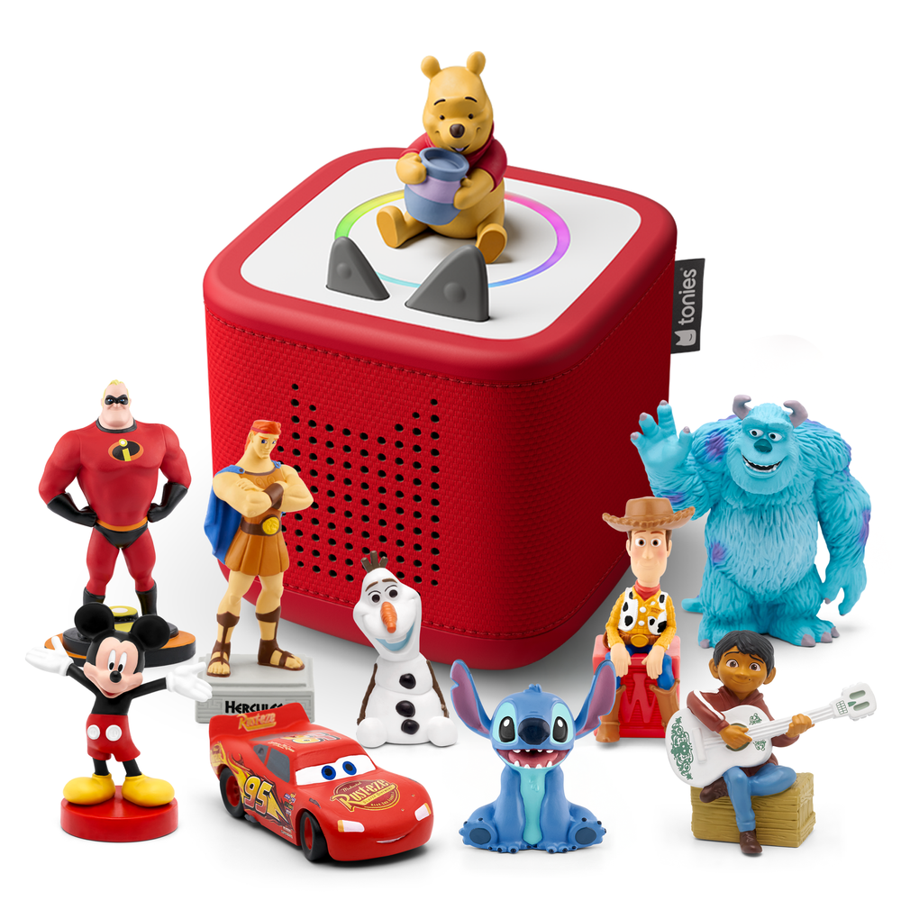 Tonies Disney Pixar Toniebox 2 Bundle with 10 Tonies - Sunset Red