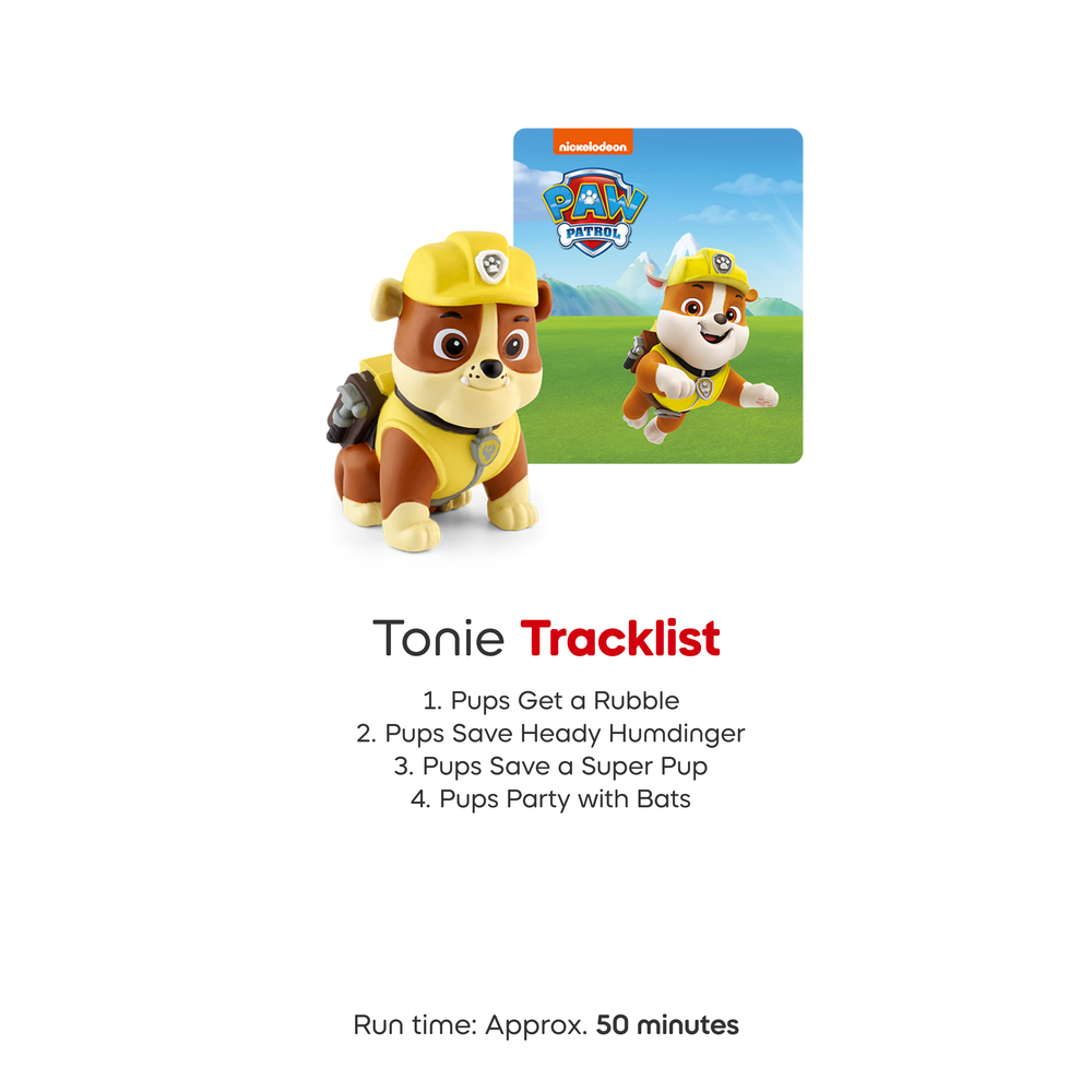 Tonies PAW Patrol Toniebox 2 Bundle with Tonieplay Game, Sleeve and 4 Tonies - Sunset Red