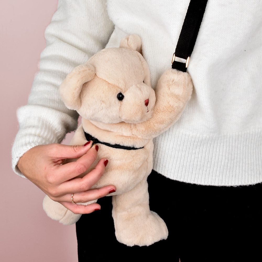 DouDou -  Teddy Bear Plush Backpack - Ivory -  Plush