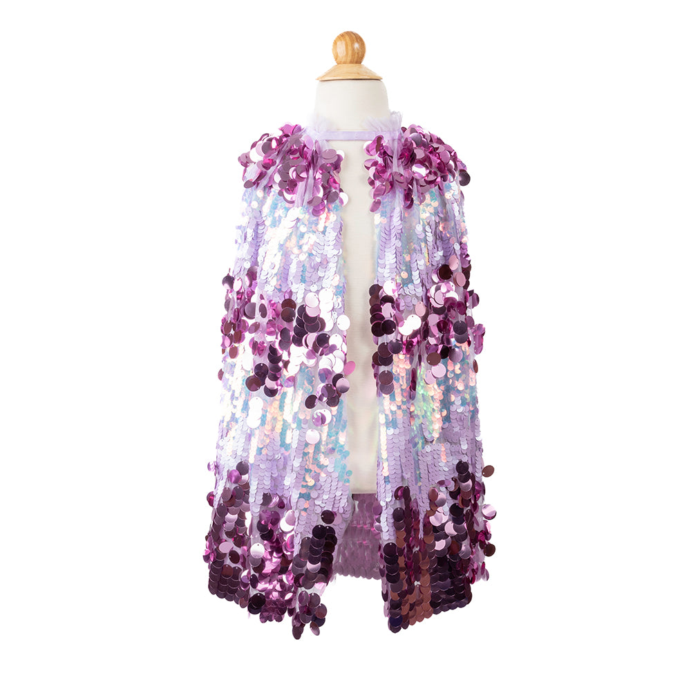  Great Pretenders -  The 5th Avenue Purple Pailette Cape - Size 4-6 Years -  Dress up