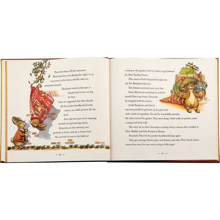  Graphic Image -  "The Classic Tale of Peter Rabbit" Book in Tan Bonded Leather -  Books