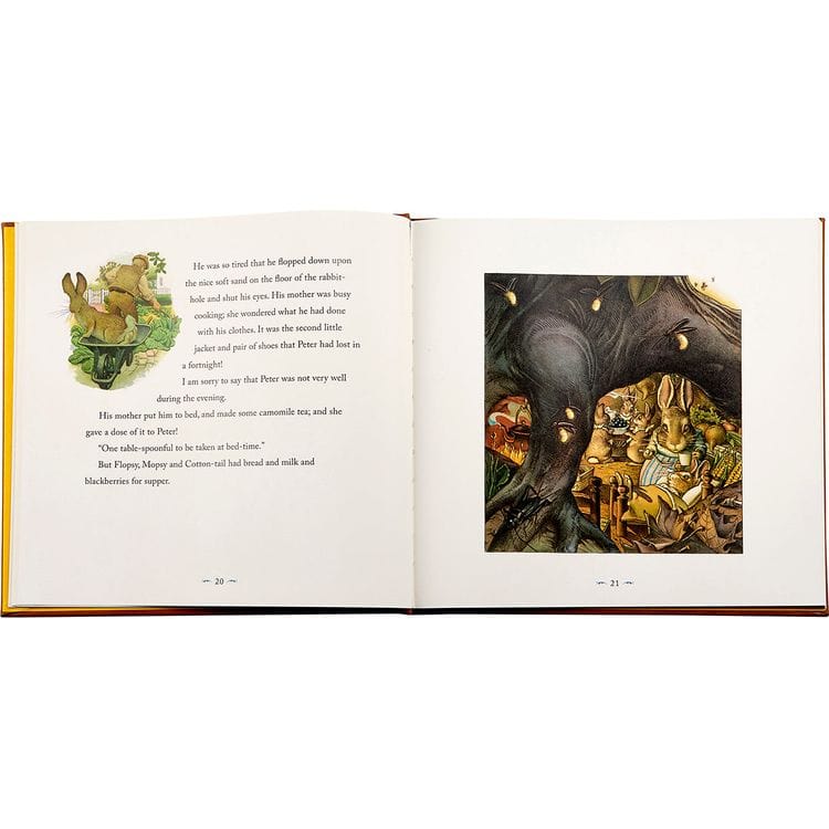  Graphic Image -  "The Classic Tale of Peter Rabbit" Book in Tan Bonded Leather -  Books