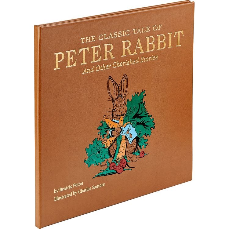  Graphic Image -  "The Classic Tale of Peter Rabbit" Book in Tan Bonded Leather -  Books